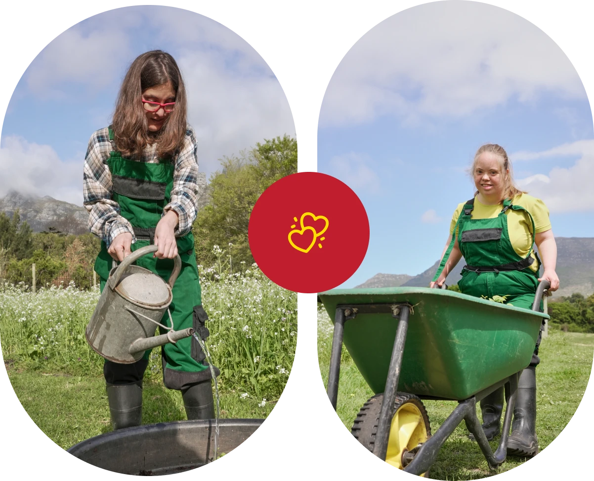 Gardening activities in nature